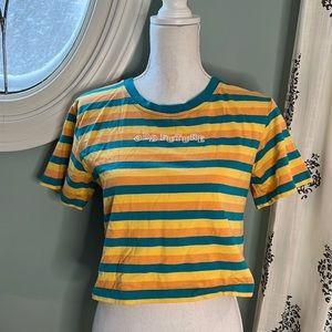 Odd Future Striped Crop Tee Size S